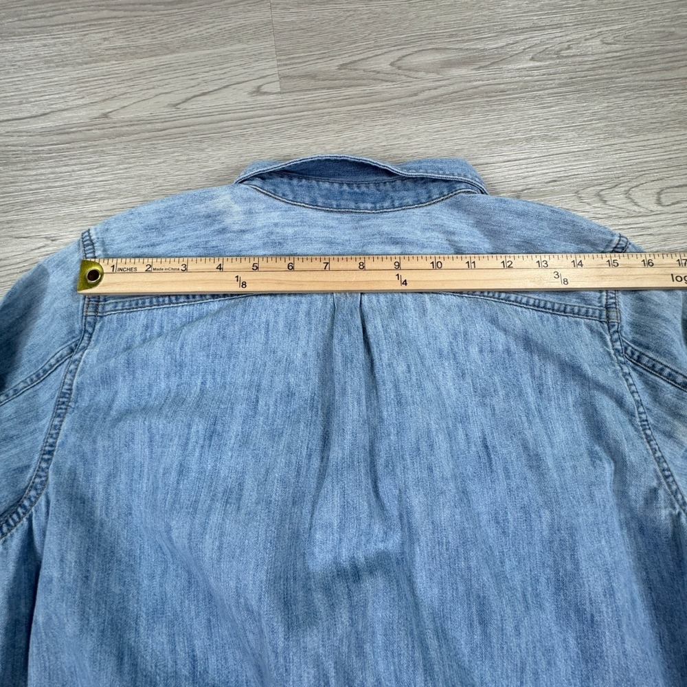 Lauren Ralph Lauren Womens Denim Shirtdress Blue Size 12 Drawstring Utility LRL - Picture 5 of 7